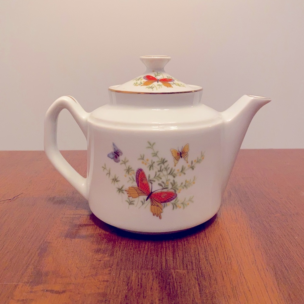 Vintage Butterfly Teapot